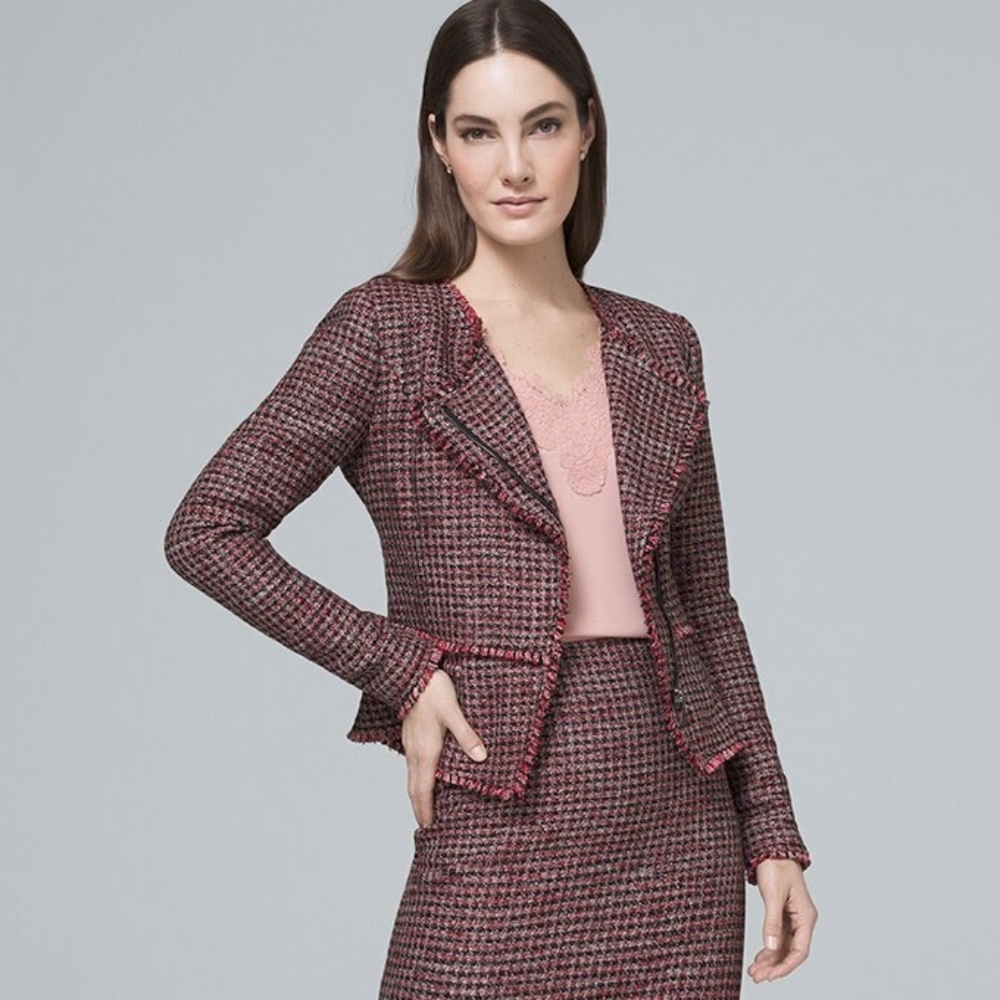 WHBM Pink Tweed Blazer (NWT)